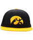 ფოტო #3 პროდუქტის Men's Black, Gold Iowa Hawkeyes Team Color Two-Tone Fitted Hat