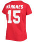 Фото #2 товара Women's Patrick Mahomes Red Kansas City Chiefs Plus Size Name and Number V-Neck T-shirt