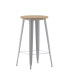 Фото #2 товара Dryden Indoor/Outdoor Bar Top Table, 23.75" Round All Weather Poly Resin Top With Steel Base