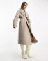 & Other Stories belted wool coat in mole