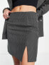 Фото #4 товара Extro & Vert super mini skirt in slate pinstripe co-ord
