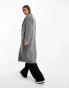 Фото #4 товара Stradivarius wool blend coat in grey herringbone