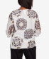 ფოტო #2 პროდუქტის Petite Opposites Attract Medallion Textured Top