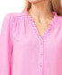 Фото #3 товара Women's Ruffled Button Front 3/4-Sleeve Blouse