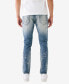 Фото #1 товара Men's Rocco Faded Skinny Jeans with Paint Splatter