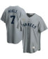 Фото #2 товара Men's Mickey Mantle Gray New York Yankees Road Cooperstown Collection Player Jersey