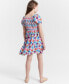 ფოტო #1 პროდუქტის Girls Floral-Print Smocked Dress, Created for Macy's