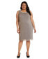 Фото #4 товара Plus Size Metallic-Threaded Jacket Dress