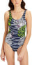 onia Women's 180220 Kelly One-Piece Swimsuit Flamingo Stripes Size M