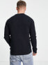 Фото #2 товара Only & Sons premium knitted ribbed jumper crew neck jumper in navy