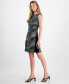 ფოტო #4 პროდუქტის Petite Printed Boat-Neck Jersey Sheath Dress