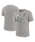 ფოტო #1 პროდუქტის Men's Heather Gray Michigan State Spartans Blitz Roll Call Tri-Blend T-Shirt