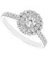 ფოტო #1 პროდუქტის Diamond Double Halo Engagement Ring (5/8 ct. t.w.) in 14k White Gold