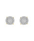 ფოტო #4 პროდუქტის Round Cut Natural Certified Diamond (0.5 cttw) 14k Yellow Gold Earrings Concentric Circle Design