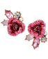 ფოტო #1 პროდუქტის Gold-Tone Glitter Rose Mismatch Stud Earrings