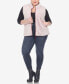 Фото #3 товара Plus Size Women's Zip Up Sherpa Vest Jacket