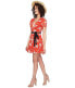 Фото #3 товара Lovers+Friends 241214 Womens Cassidy Floral V-Neck A-Line Dress Red Size X-Large