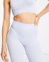 Фото #4 товара Pieces high waisted seamless leggings co-ord in baby blue