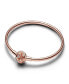 Фото #1 товара Moments Rose Gold Encircled Clasp Bangle