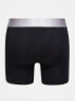 Фото #3 товара Calvin Klein steel 3-pack boxer briefs with contrast waistband in black