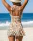 Фото #3 товара Women's Scoop Neck Tie Knot One Piece Swimsuit Swim Dress