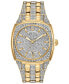 ფოტო #1 პროდუქტის Men's Two-Tone Stainless Steel & Crystal-Accent Bracelet Watch 40mm