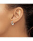 ფოტო #2 პროდუქტის Stainless Steel Polished Hinged Hoop Earrings