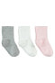 Фото #24 товара Kız Çocuk 3'lü Soket Çorap Set 2-12 Yaş Beyaz