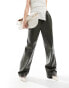 Фото #15 товара Mango drawstring soft leather look trousers in khaki