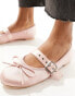 Фото #3 товара Public Desire Madelyn ballet flat in pink satin