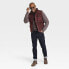 Фото #2 товара Men's Corduroy Collar Midweight Puffer Jacket - Goodfellow & Co Red M
