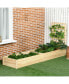 Фото #2 товара Raised Garden Bed with Trellis for Climbing Plants, 43 Inch Wooden Box Planters for Outdoor Plants, Vegetables, Flowers, Herbs, Easy Assembly, Natural Tone