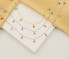 Gold-plated necklace with colored zircons NCL60Y