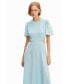 ფოტო #2 პროდუქტის Women's Embroidered cut-out midi dress