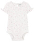 Фото #2 товара Baby Strawberry Print Pointelle Bodysuit 12M