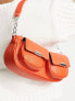 Сумка ASOS DESIGN - Orange Shoulder Bag with Two Compartments