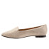 Trotters Harlowe T1707-134 Womens Beige Leather Slip On Loafer Flats Shoes 9.5