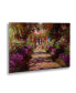 Фото #2 товара Claude Monet A Pathway in Monet's Garden Floating Brushed Aluminum Art - 22" x 25"