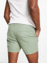 ASOS DESIGN skinny chino shorts in shorter length in khaki