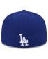 Фото #1 товара Men's Royal Los Angeles Dodgers Game Day Overlap 59FIFTY Fitted Hat