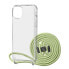 Фото #2 товара SBS Transparente Hülle mit farbigem Umhängeband für das iPhone 13 grün