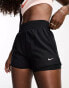 Фото #2 товара Nike Training One Dri-Fit high rise 3 inch 2in1 shorts in black