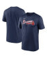 Men's Navy Atlanta Braves Fuse Legend T-shirt