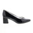 Фото #1 товара David Tate Creative Womens Black Leather Slip On Block Heels Shoes