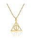Фото #1 товара Harry Potter womens Deathly Hallows 18KT Gold Plated Paperclip Chain Necklace with Spinning Deathly Hallows Pendant, 18"