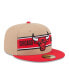 Men's Tan/Red Chicago Bulls 2024 NBA Draft 59FIFTY Fitted Hat Tan, Red, 8 - фото #3