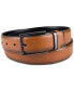 Фото #1 товара Men's Burnished Edge and Metal Loop Dress Belt, Created for Macy's