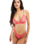 Фото #4 товара ASOS DESIGN Pia 2 pack printed lace thong in heart & pink