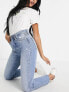 Фото #4 товара Джинсы женские Stradivarius Mom-Jeans в винтажном стиле, средне-синие