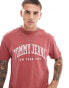 Фото #1 товара Tommy Jeans varsity logo t-shirt in washed red